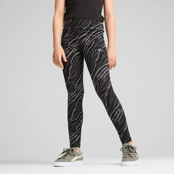 ¡PUMA ESS+ Animal! Leggings para niños grandes: ¡Atrévete con el salvaje estilo!
